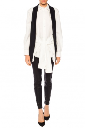 Leather trousers with logo, zdjęcie 2 Leather trousers with logo od T by Alexander Wang